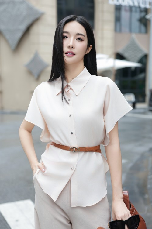 Sixdo Beige Woven Shirt